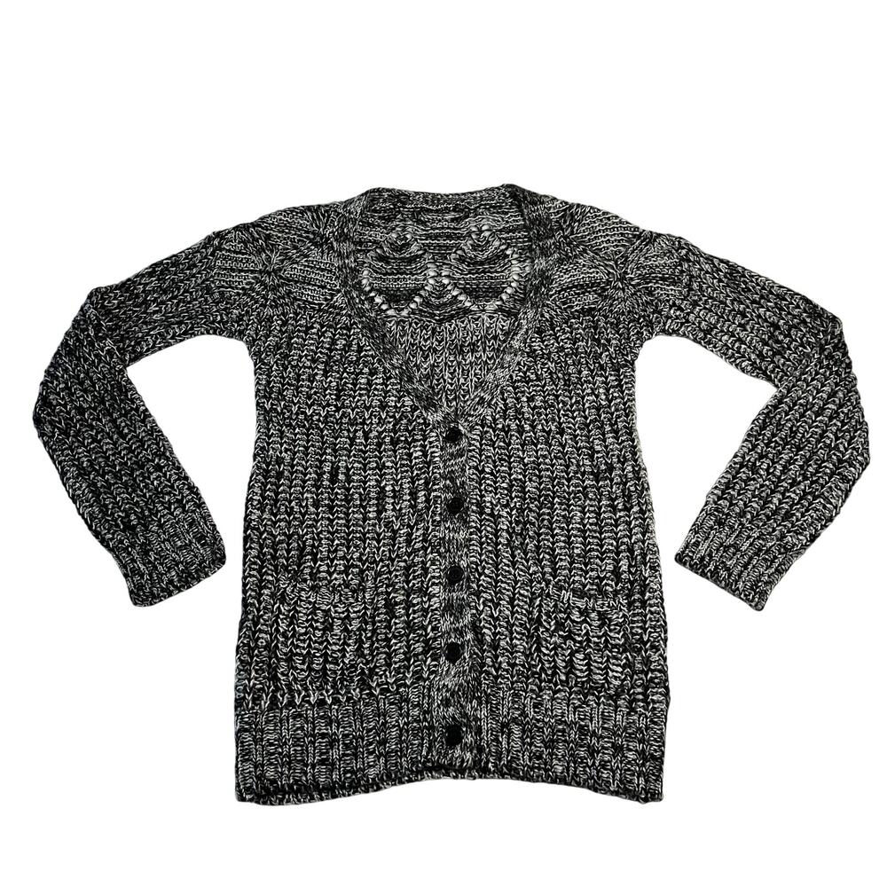 Women's V-Neck Button Up Knit Cardigan Size Small Casual Neutral Academia Cozy